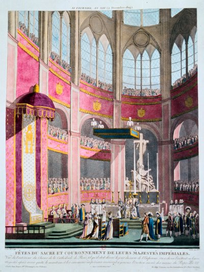 Vysvěcení Napoleona a korunovace Josefíny papežem Piem VII., 2. prosince 1804 od Unbekannt