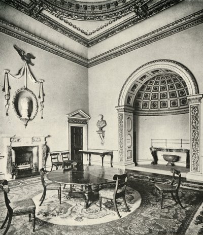 Kontrastní interiéry: Palladian - The Dining-Room, Holkham, Norfolk, William Kent, s Regency od Unbekannt