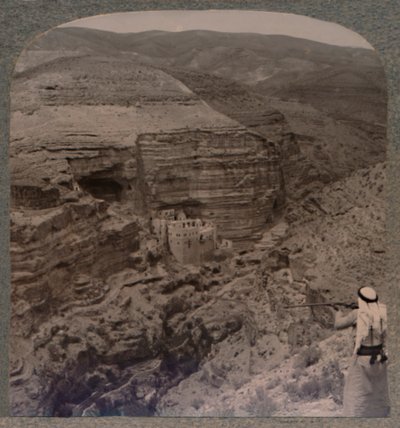 Klášter Eliášův. Střelba beduínů, c1900 od Unbekannt