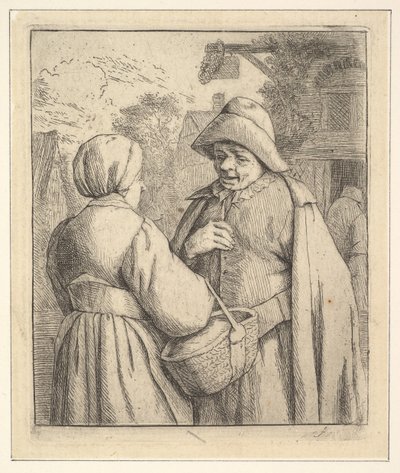 Rozhovor na ulici, 1610-85. od Unbekannt