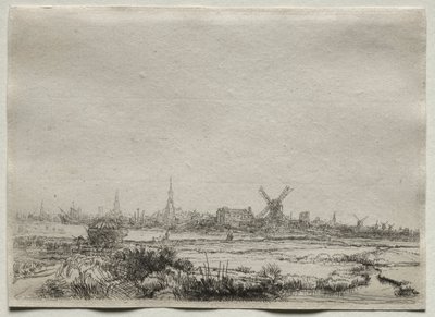 Kopie pohledu na Amsterdam ze severozápadu, 1700s. od Unbekannt