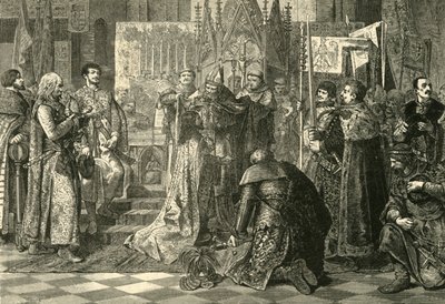 Korunovace Ludvíka I. Uherského jako krále Polska v Krakově, 1370, 1890. od Unbekannt