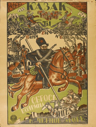 Plakát Cossack Throw Wrangel in the Black Sea od Unbekannt