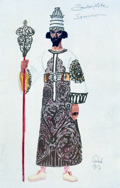Kostýmní návrh pro Sarastro, 1913 od Unbekannt