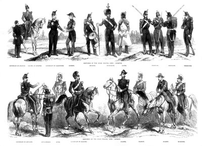Kostýmy švýcarské federální armády, 1857 od Unbekannt