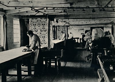 Cotton Printing v Merton Abbey Works, c1884. od Unbekannt
