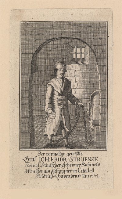 Hrabě Johann Friedrich Struensee 1737-1772, 1772. od Unbekannt