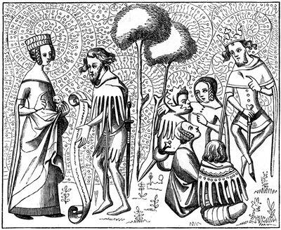Court of Love, Provence, Francie, 14. století 1849 od Unbekannt