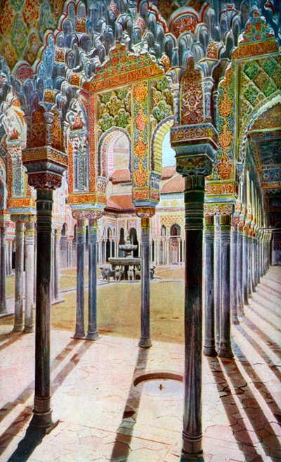 Dvůr lvů, Alhambra, Granada, Andalusie, Španělsko, c1924 od Unbekannt