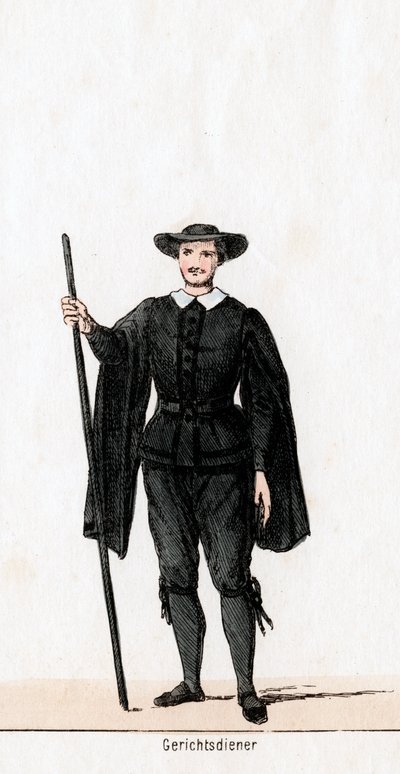 Dvorní zřízenec, návrh kostýmů pro Shakespearovu hru, Jindřich VIII., 19. století od Unbekannt
