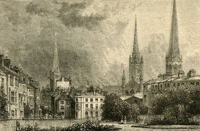 Coventry – The Spires of Trinity, St. Michaels, and Christ Church, 1898. od Unbekannt