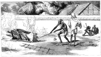 Kremace v Kalkatě, Indie, 1882 od Unbekannt