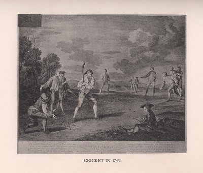Kriket v roce 1743 1912 od Unbekannt