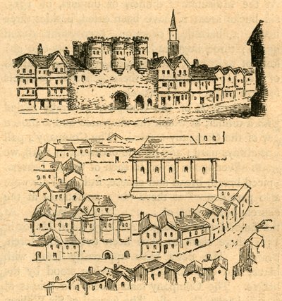 Cromwellův dům, z mapy Aggass, 1897. od Unbekannt