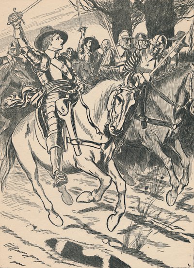 Cromwell vede své Ironsides do bitvy, c1907 od Unbekannt