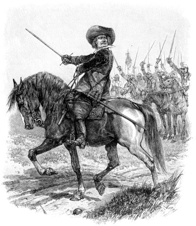 Cromwell v bitvě u Marston Moor, 2. července 1644, 19. století od Unbekannt