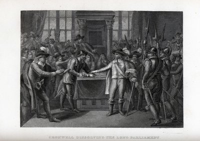 Cromwell rozpouští Long Parliament, 1882 od Unbekannt