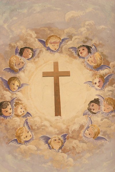 Kříž a andělé Montmin Francie od Unbekannt