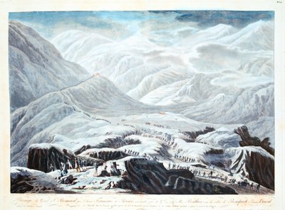 Přechod přes průsmyk Saint Bernard, 1800 od Unbekannt