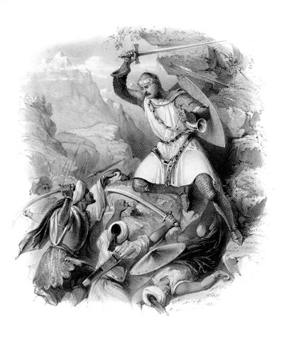Křižák v bitvě, 19. století od Unbekannt