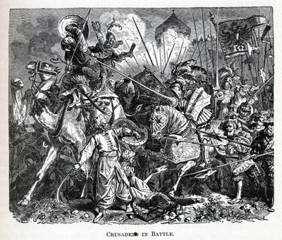 Křižáci v bitvě, 1882 od Unbekannt
