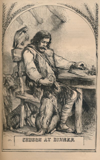 Crusoe na večeři, c1870 od Unbekannt