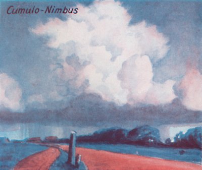 Cumulo-Nimbus - Tucet hlavních mrakových forem na obloze, 1935 od Unbekannt