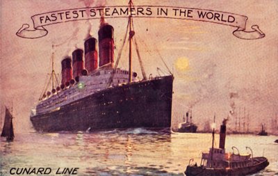 Cunard Line - Nejrychlejší parníky na světě, c1910. od Unbekannt