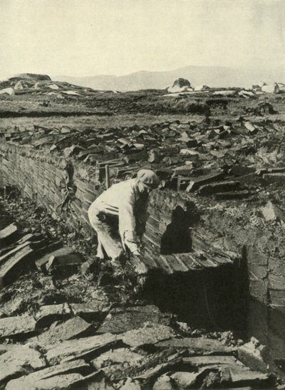 Cutting Turves, c1948. od Unbekannt