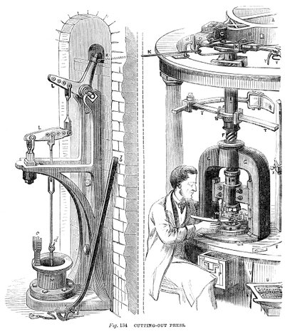 Vystřihovací lis, 1866 od Unbekannt