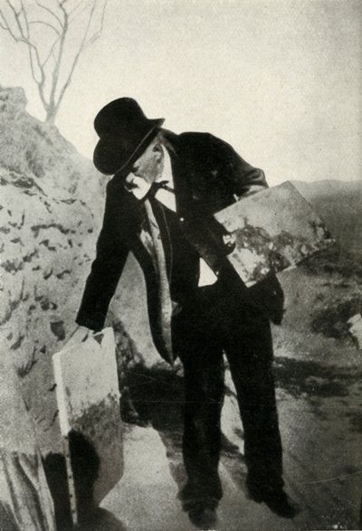 Cézanne s obrazem a paletou, c1900, 1947. od Unbekannt
