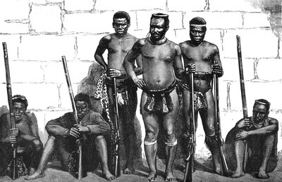 Dabulamanzi, jeden z vůdců Zulu v Isandhlwana a Ghingilovo, c1880 od Unbekannt