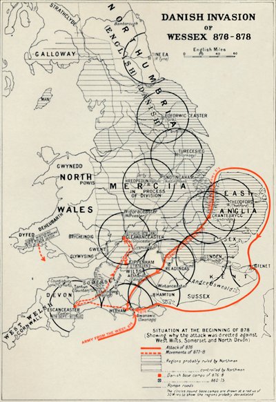 Dánská invaze do Wessexu 876-878, 1935 od Unbekannt