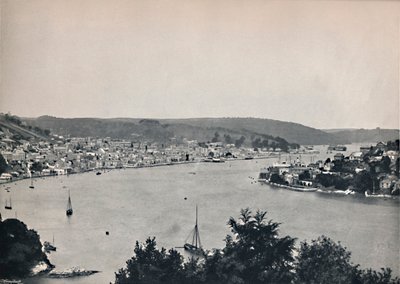 Dartmouth - Celkový pohled, zobrazující Britannia Floating Naval College, 1895 od Unbekannt