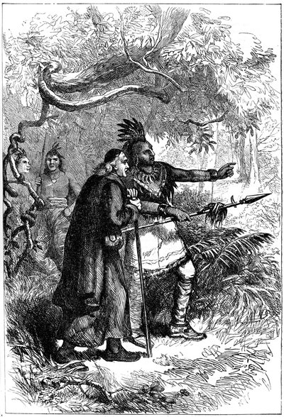 De Lamberville poslán pryč Onondagas, konec 17. nebo začátek 18. století c1880 od Unbekannt