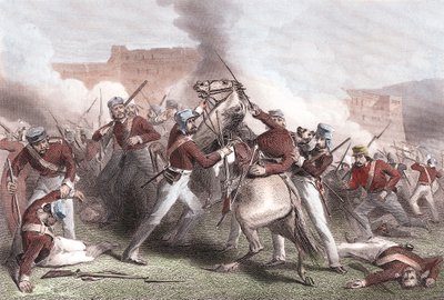 Smrt brigádního generála Adriana Hopea, indická vzpoura, 15. dubna 1858 od Unbekannt