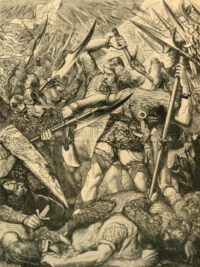 Smrt Harolda v bitvě u Hastings, 1873. od Unbekannt