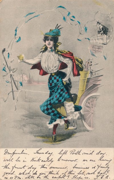 Dekorativní golfistka 1, c1904 od Unbekannt