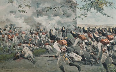 Obrana sýpky v Esslingu, 1809, 1896 od Unbekannt