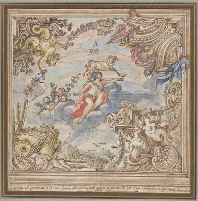 Design pro strop: Mars a Beran, 1700. od Unbekannt