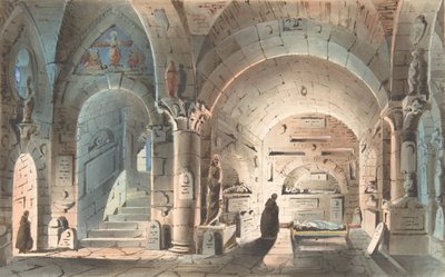 Design pro scénu: Kryptová scéna, 1830-40. od Unbekannt