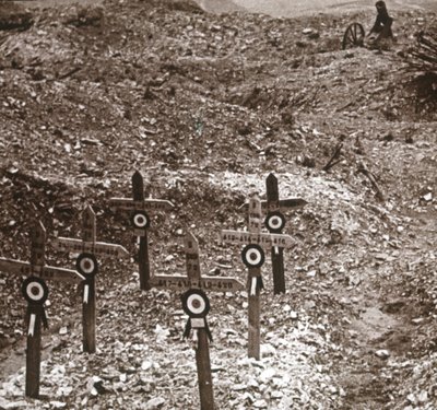 Zničená baterie, Fort Vaux, severní Francie, c1914-c1918 od Unbekannt