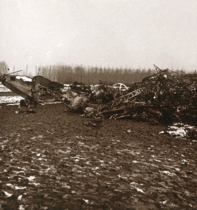 Zničený zeppelin, c1914-c1918 od Unbekannt