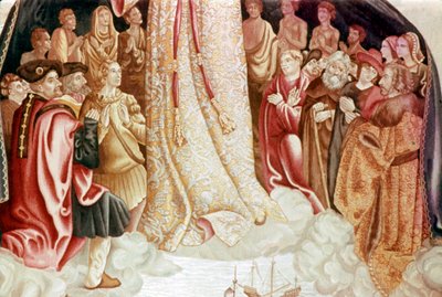 Detail z The Virgin of the Navigators, 16. století od Unbekannt