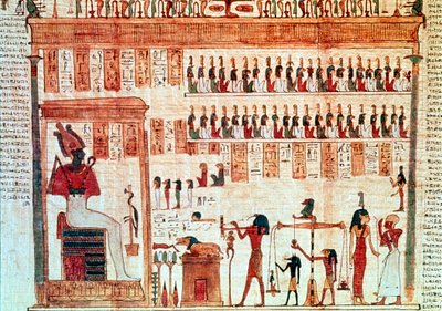 Detail ze svitku Knihy mrtvých, starověký Egypt, Ptolemaiovské období, 332-30 př.nl od Unbekannt