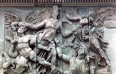 Detail z Velkého vlysu Pergamonského oltáře, 180-159 př.nl od Unbekannt
