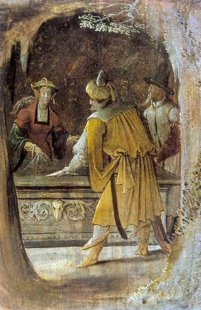 Detail z oltářního obrazu svatého Antonína, 16. století od Unbekannt