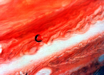 Detail Jupiteru a jeho vnitřní družice lo od Unbekannt