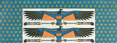 Detail nástropní malby v hrobce Bekenranefa v Sakkáře, Egypt, 1928. od Unbekannt