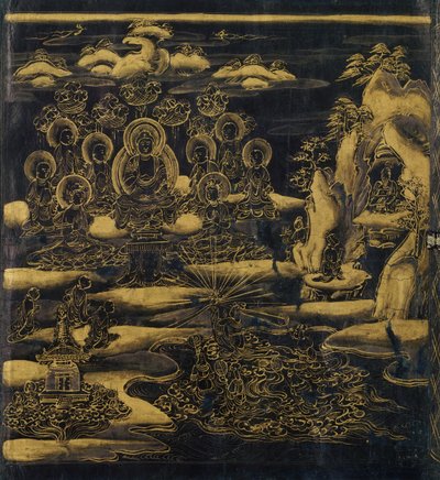 Devadatta, Kapitola 12 lotosové sútry Hoke-kyo, Daibadatta-bon, 12. století. od Unbekannt
